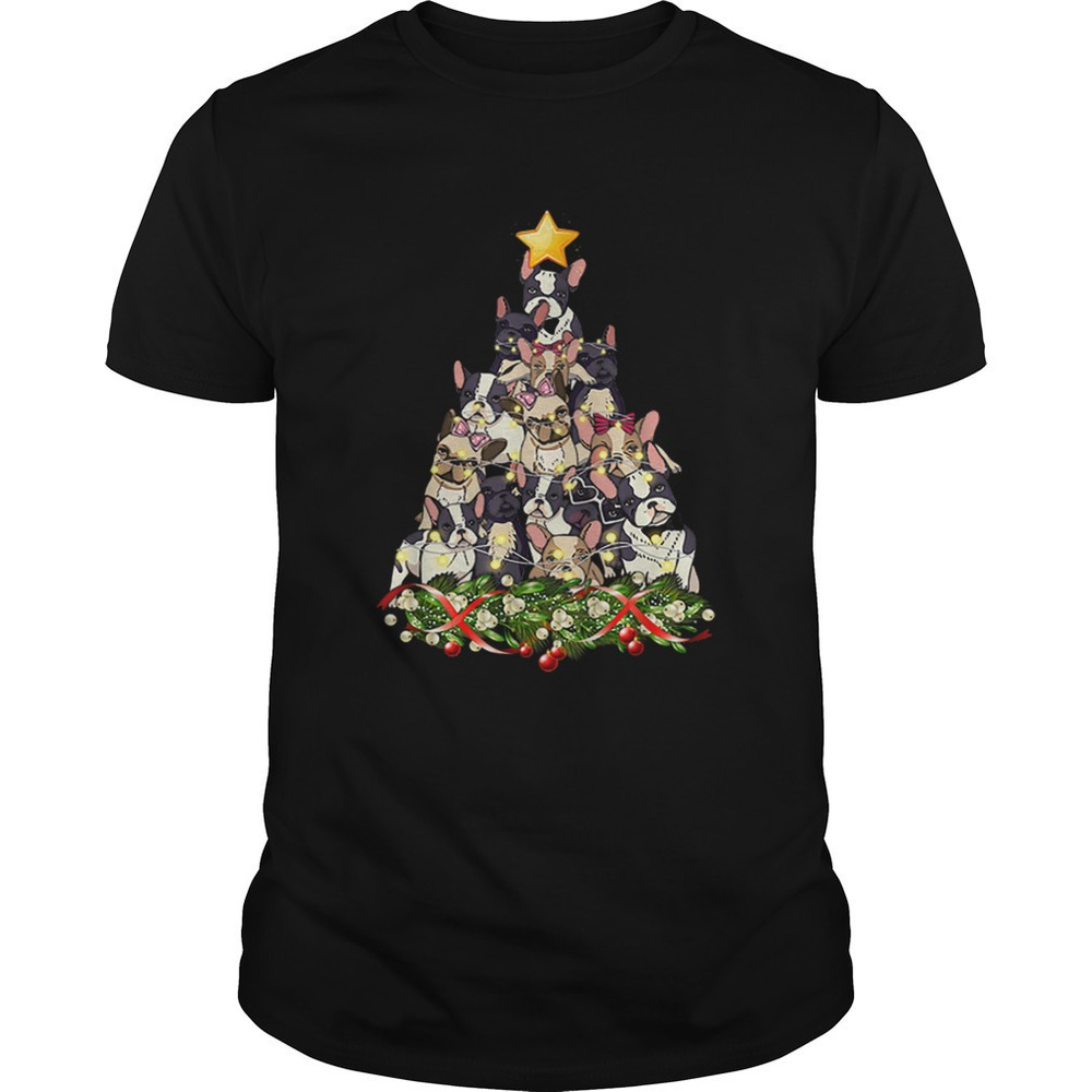 French Bulldog Dog Christmas Light Decor Christmas Tree Shirt